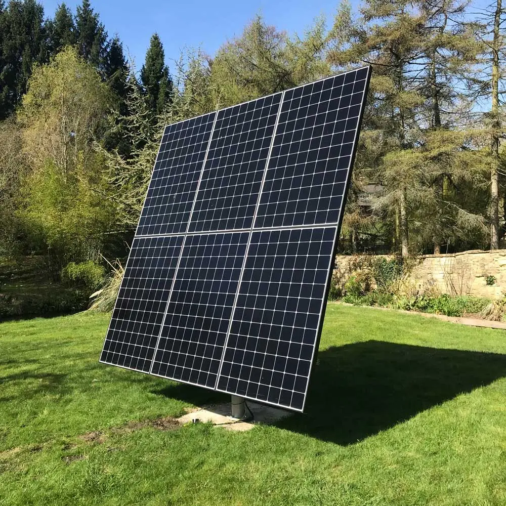 Heliomotion solar tracker in a field