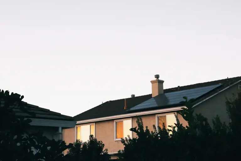 House with solar panels on its roof